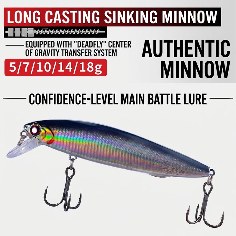 Fishing Lure Jerkbait - Umpan Pancing Minnow Tenggelam, Jerkbait Lemparan