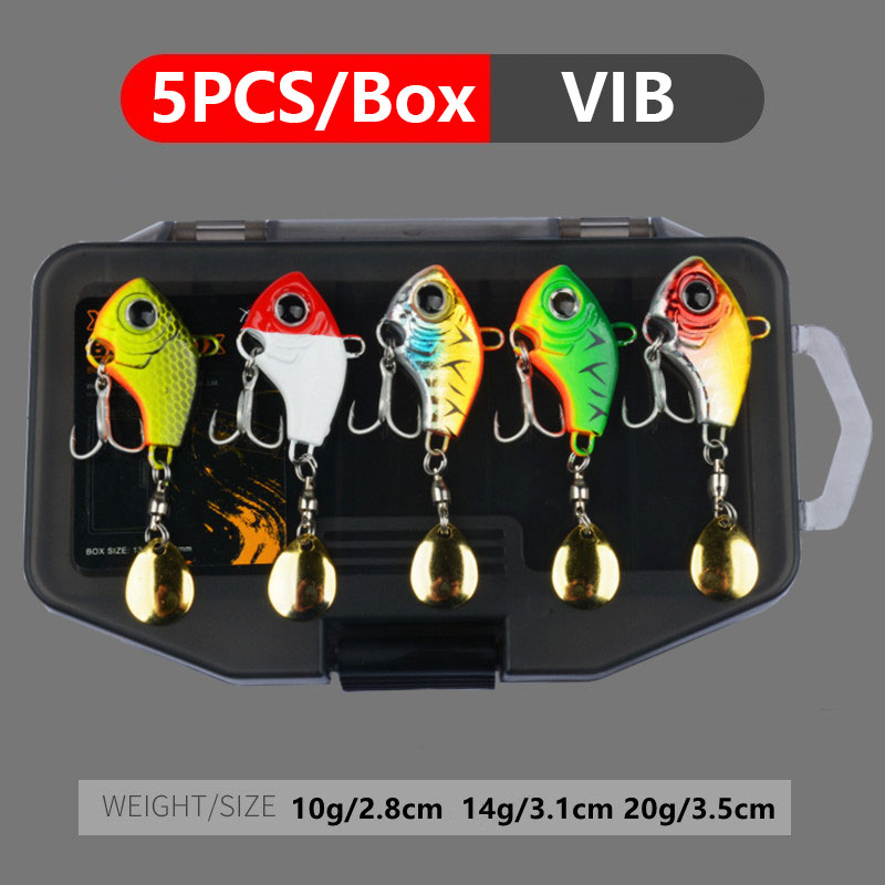 5 buah dalam kotak Tackle Spin - Fishing Lure Blade Bait ulasan dan harga