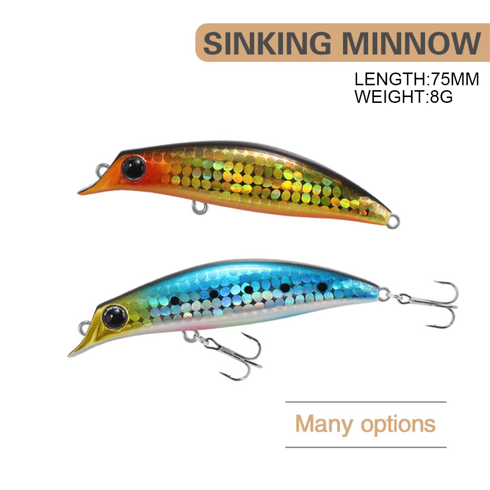 Umpan pancing Minnow 7.5cm 8g, - Fishing Lure Jerkbait ulasan dan harga