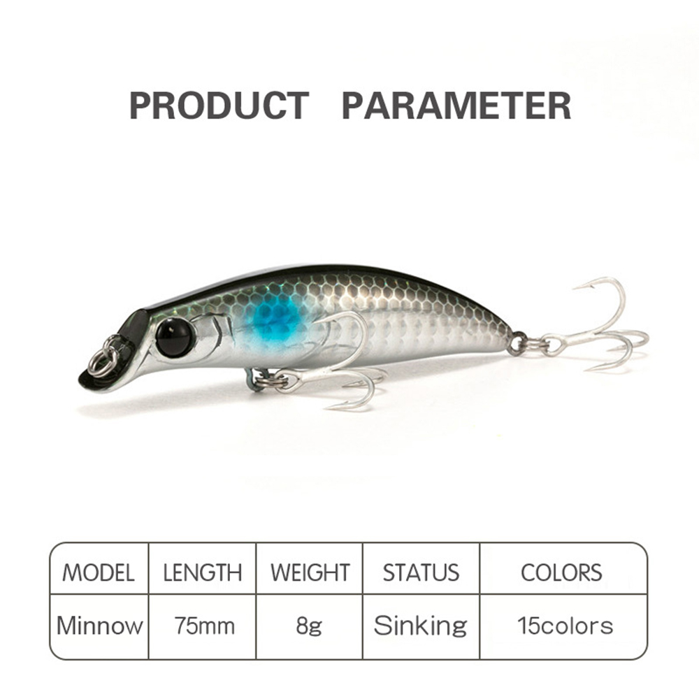 Umpan pancing Minnow 7.5cm 8g, - Fishing Lure Jerkbait ulasan dan harga