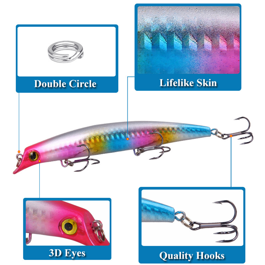 6 buah umpan pancing Crankbait - Fishing Lure Spinnerbait ulasan dan harga