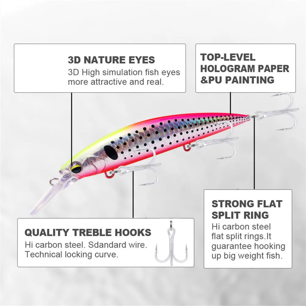 GREENSPIDER umpan pancing bera - Fishing Lure Jerkbait ulasan dan harga