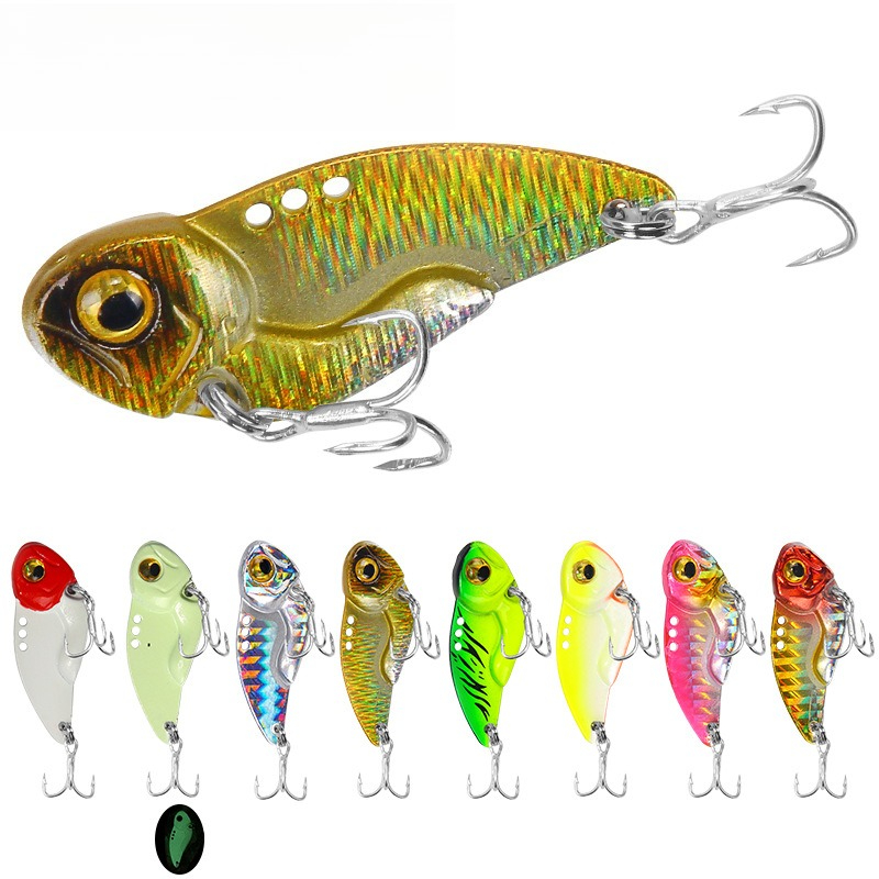 Umpan Getar Logam 3D Eyes Wint - Fishing Lure Blade Bait ulasan dan harga
