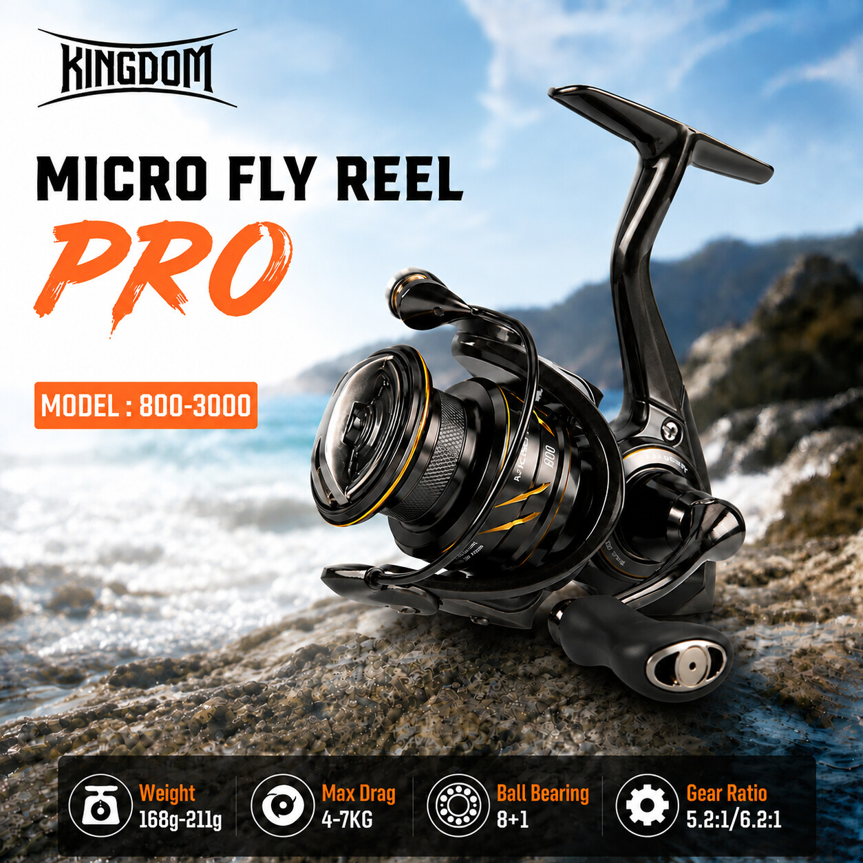 Kingdom Micro Fly Pro Fishing  - Kastking Reel Zephyr ulasan dan harga